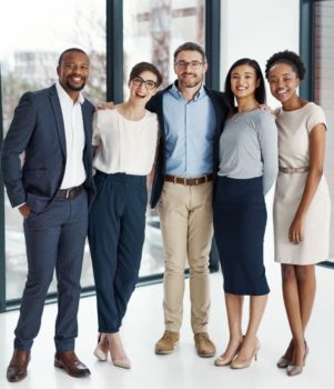 People dressed professionall for interview